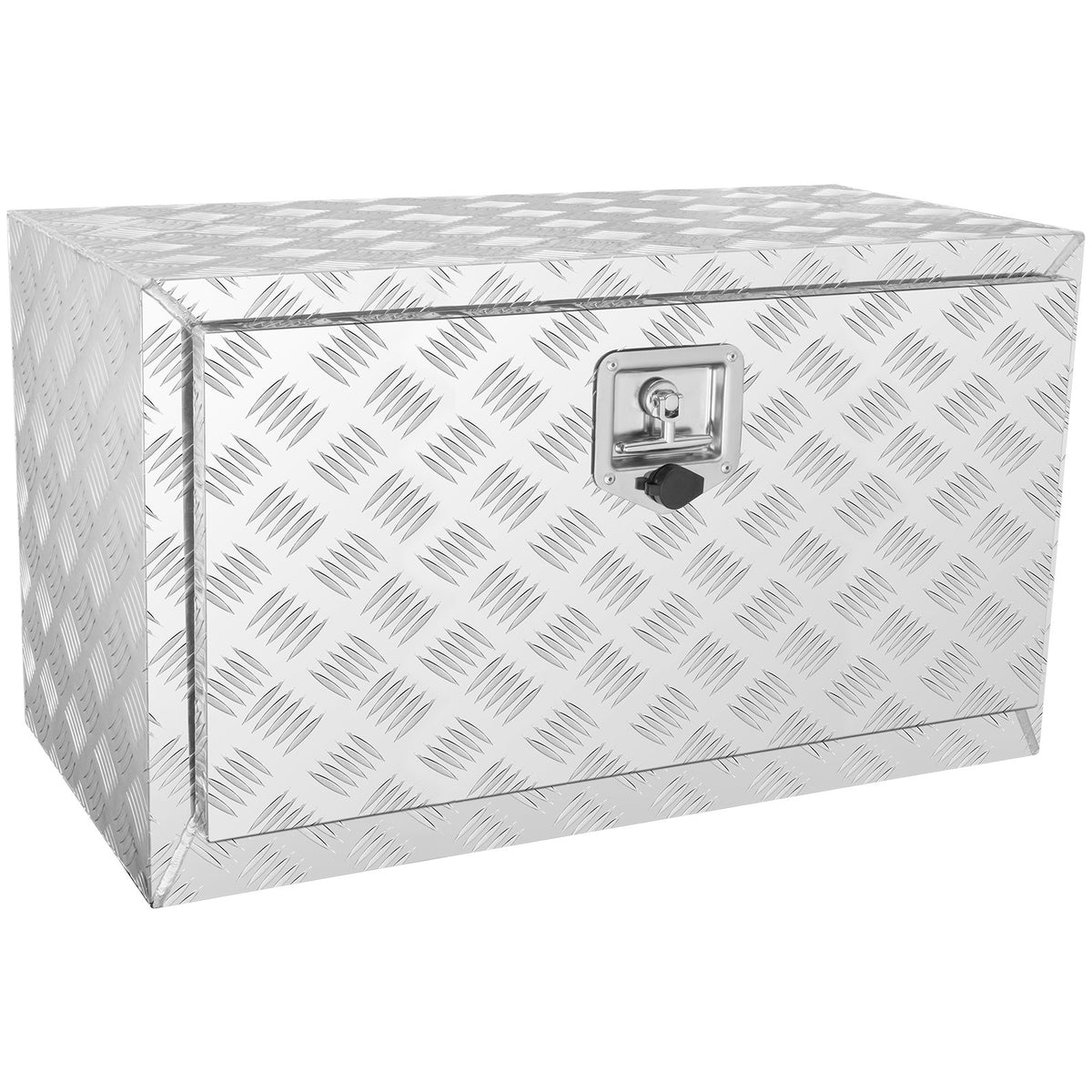 Underbody Truck Box, 30"x14"x16" Pickup Storage Box, Heavy Duty Aluminum Diamond Plate Tool Box with Lock and V952-CDK301416INCH2LT5V0