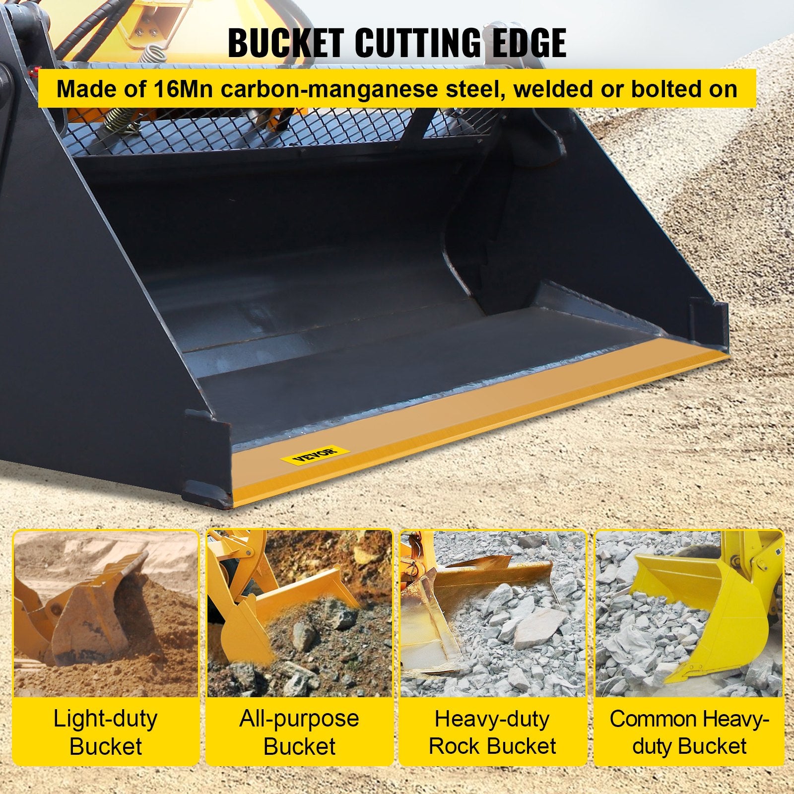 Bucket Cutting Edge, 213x15x1.9 Bucket Edge, Weld-on and Bolt-on Advanced Cutting Edge, 16Mn Carbon-manganese V952-CDRBYCYC84634EERAV0