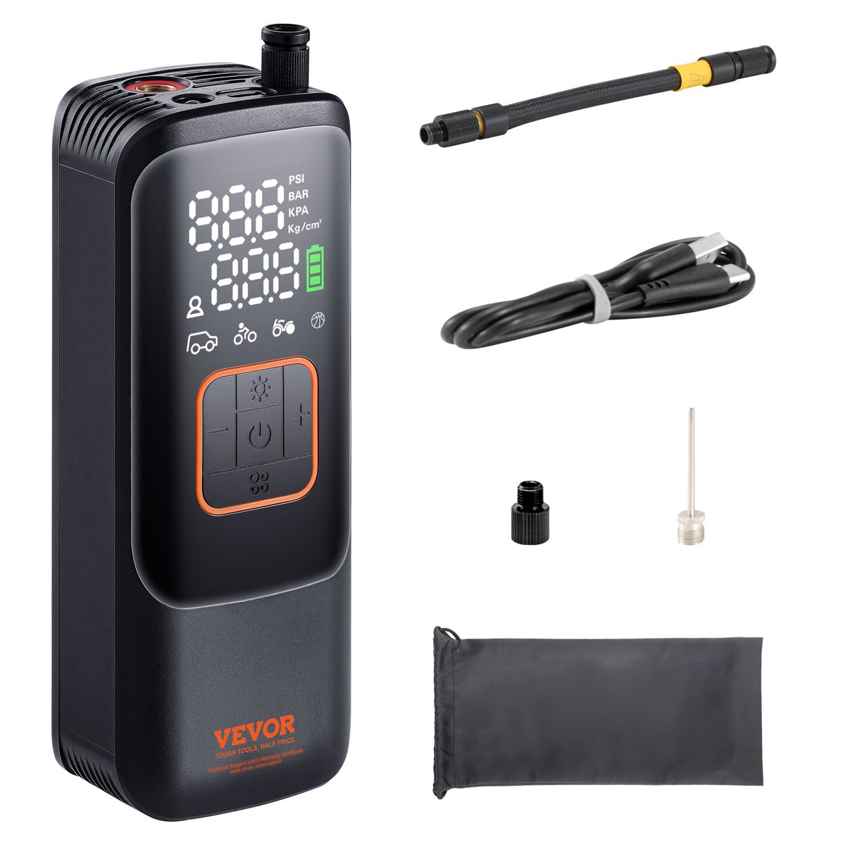 Tire Inflator Portable Air Compressor, 150 PSI Electric Air Pump, 4000mAh Rechargeable Tire Pump with V952-CDSLTCQJ22005A79WV9