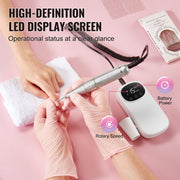Electric Rechargeable Nail Drill, 35,000RPM Portable Cordless Nail E File Machine, LCD-Display Acrylic Gel V952-CDSMJDMJBXSZQW53MV9