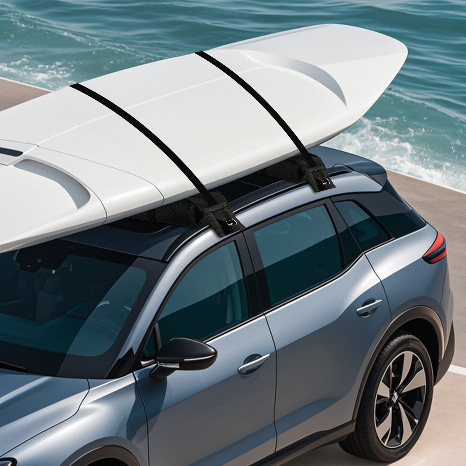 Soft Roof Rack Pads 33in 176lbs Load Capacity for Kayak Canoe Surfboard Luggage V952-CDXLJDWXHGJK88LRSV0