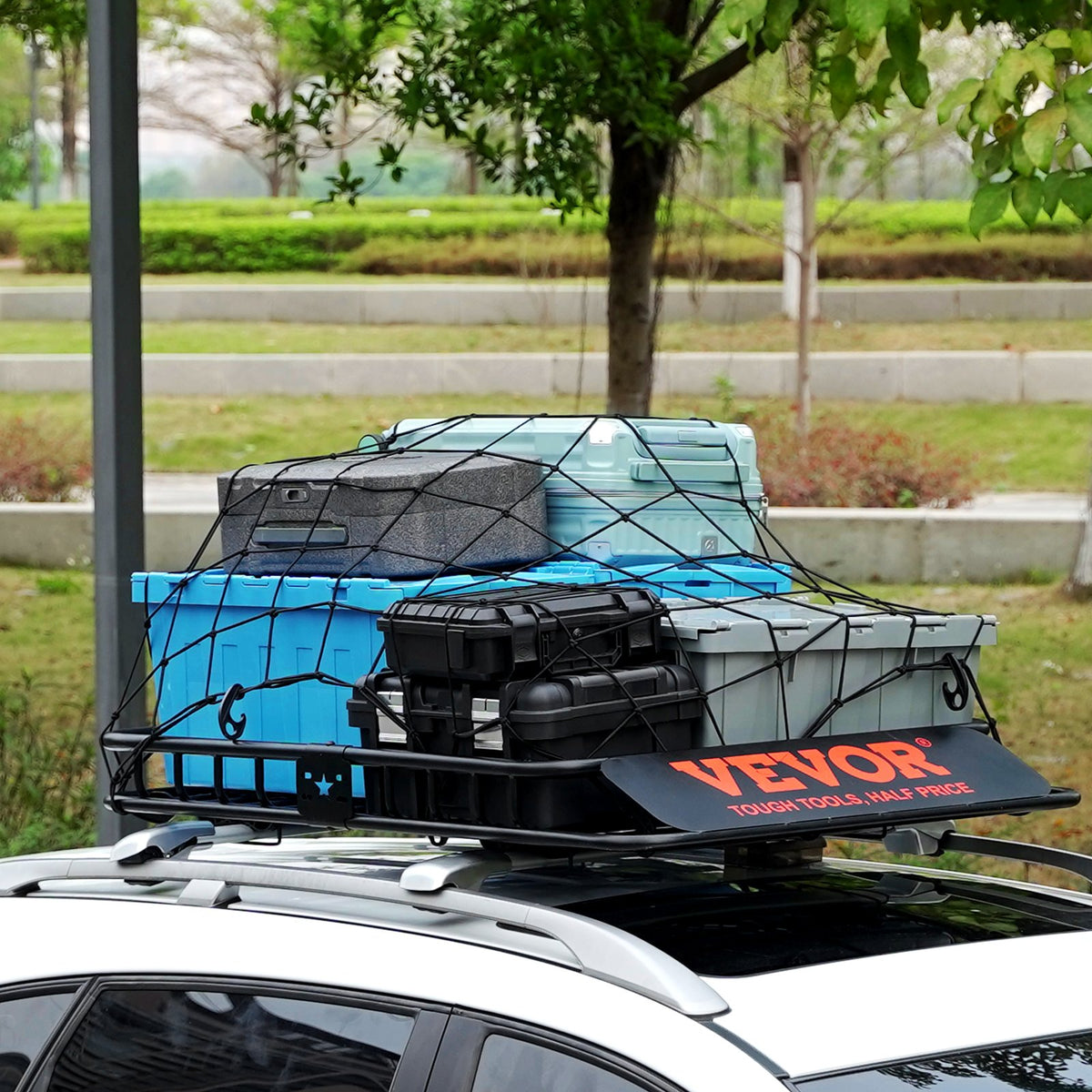 Roof Rack Cargo Basket 200 LBS Capacity 46"x36"x4.5" for SUV Truck Cars V952-CDXLJJ2463645I36LV0