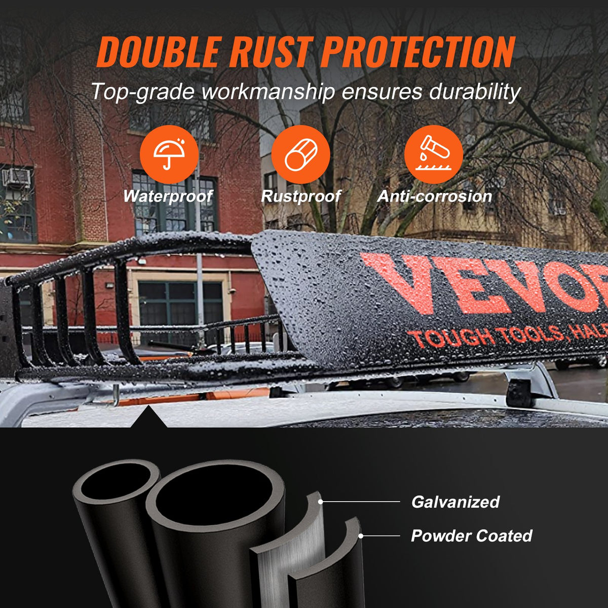 Roof Rack Cargo Basket 200 LBS Capacity Extension 64"x39"x6" for SUV Truck V952-CDXLJJY364396P5CVV0