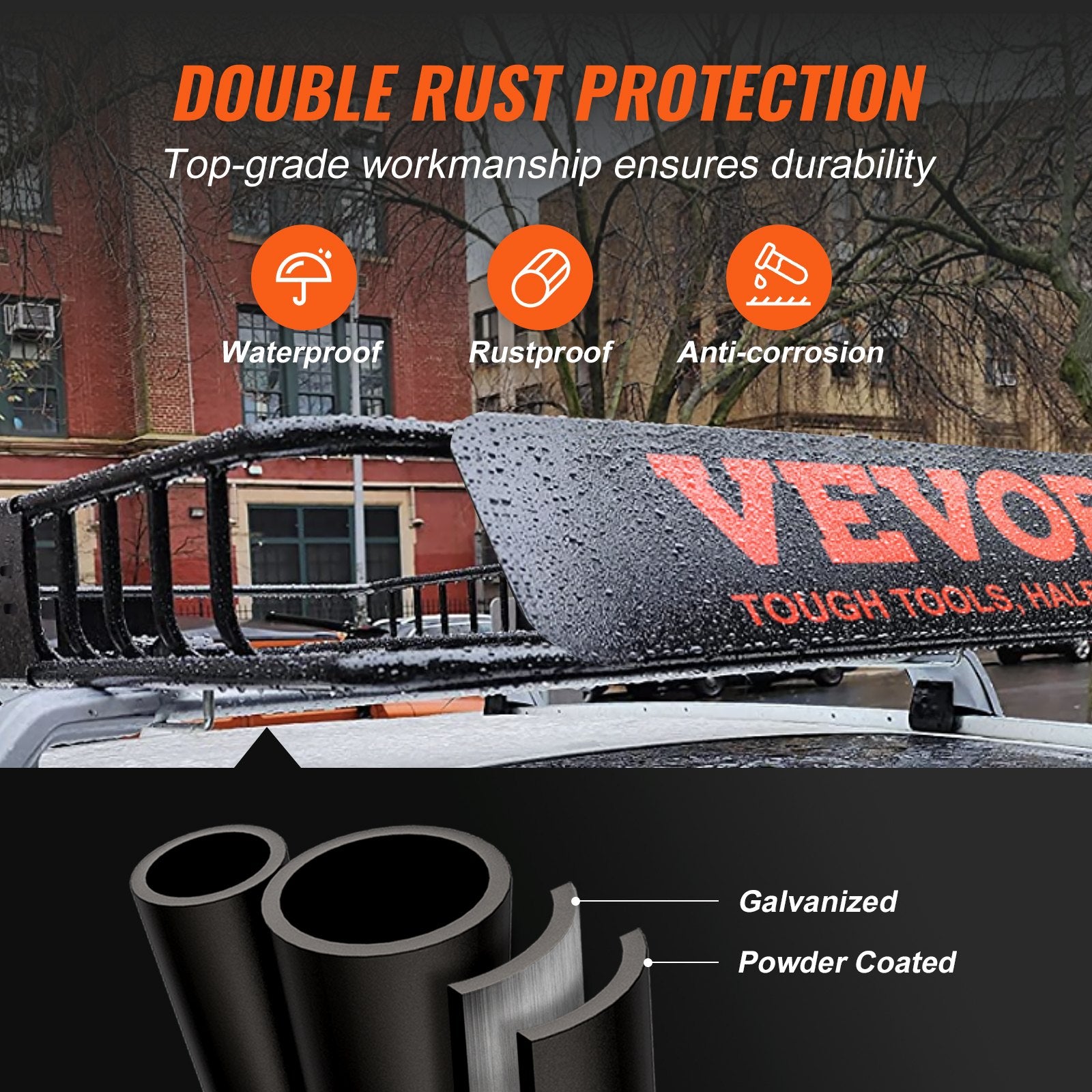 Roof Rack Cargo Basket 200 LBS Capacity Extension 64"x39"x6" for SUV Truck V952-CDXLJJY364396P5CVV0