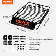 Roof Rack Cargo Basket 200 LBS Capacity Extension 64"x39"x6" for SUV Truck V952-CDXLJJY364396P5CVV0