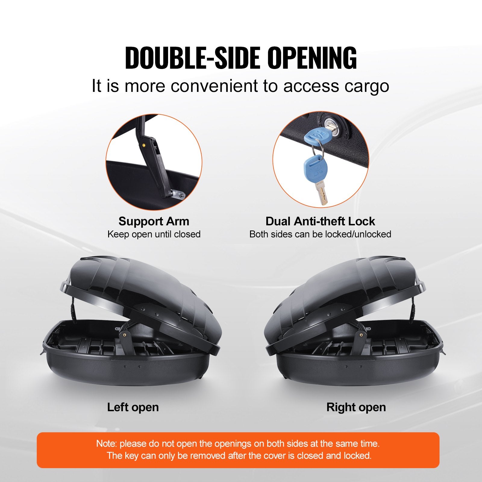 Rooftop Cargo Carrier 340 L Luggage Storage Box ABS for SUVs Cars V952-CDXLXHS11LFYIFFORV0