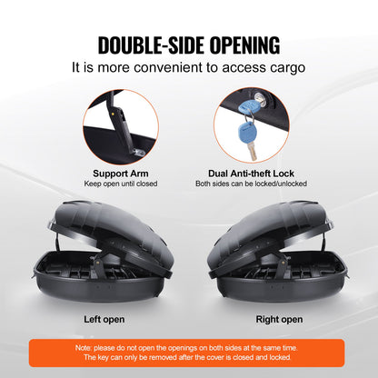 Rooftop Cargo Carrier 340 L Luggage Storage Box ABS for SUVs Cars V952-CDXLXHS11LFYIFFORV0