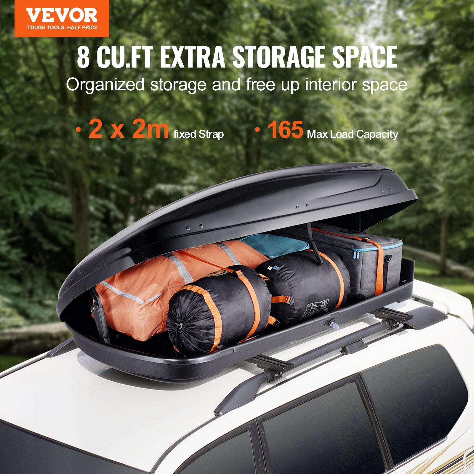 Rooftop Cargo Carrier 220 L Luggage Storage Box ABS for SUVs Cars V952-CDXLXHS8LFYCRA5XPV0