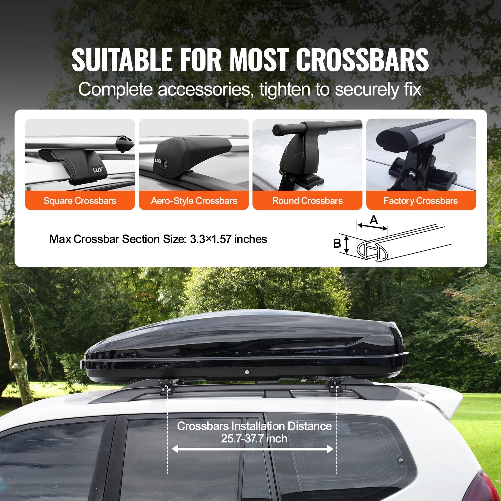Rooftop Cargo Carrier 220 L Luggage Storage Box ABS for SUVs Cars V952-CDXLXHS8LFYCRA5XPV0