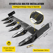 Bucket Tooth Bar, 48in Inside Bucket Width Tractor Bucket Teeth, 9.84in Teeth Space Tooth Bar for Loader V952-CDZTSWJ48INCHETVYV0