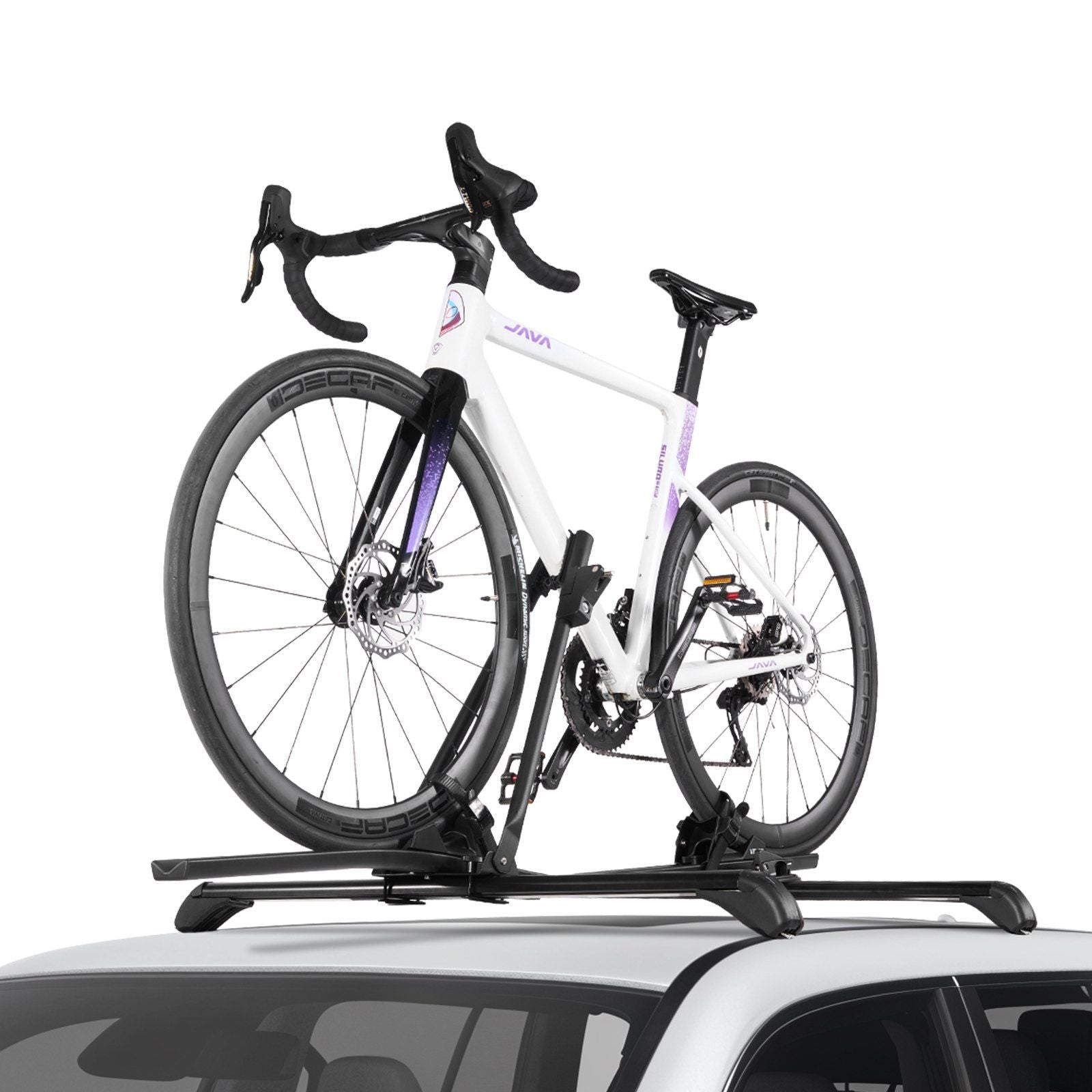 Roof Bike Rack, 15 kg Capacity, Upright Roof Mount Bicycle Rack with Secure Locking System for Most Standard V952-CDZXCJZLFZDC0GA9H001V0