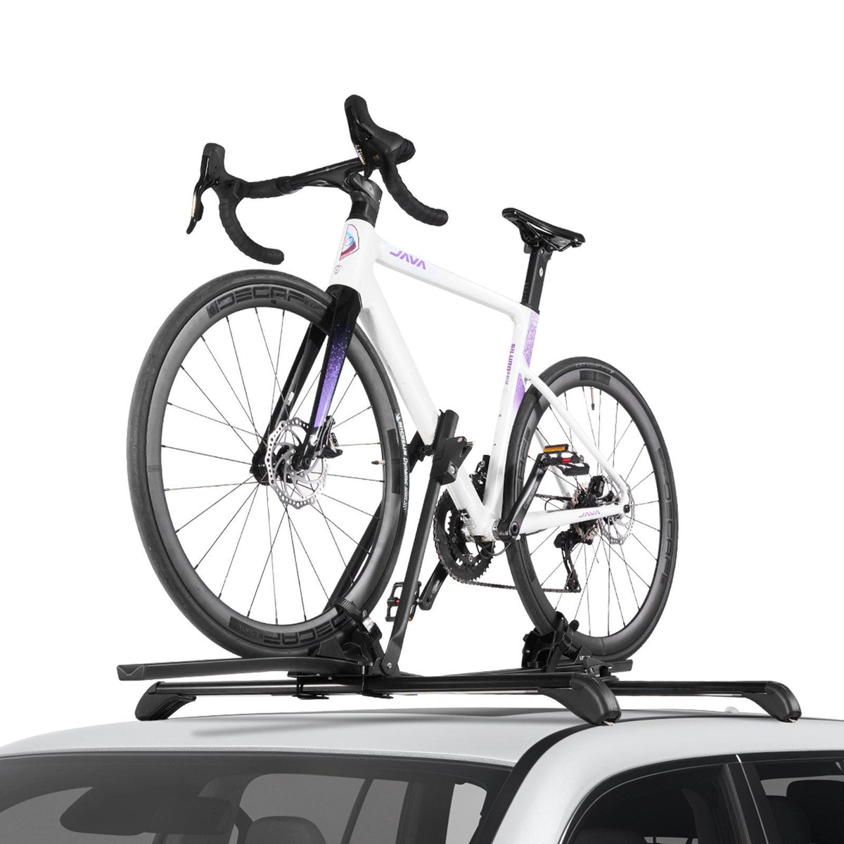 Roof Bike Rack, 15 kg Capacity, Upright Roof Mount Bicycle Rack with Secure Locking System for Most Standard V952-CDZXCJZLFZDC0GA9H001V0