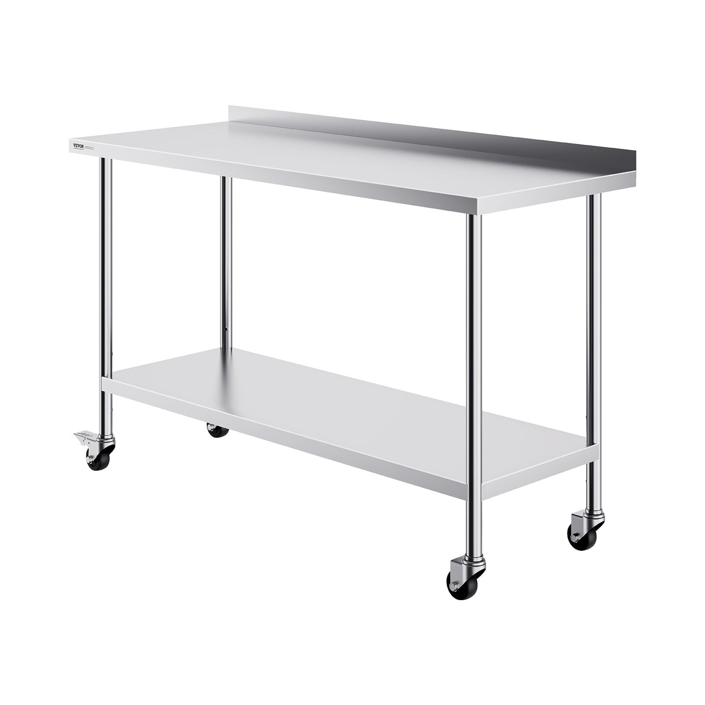24 x 60 x 40 Inch Stainless Steel Work Table, Commercial Food Prep Worktable with Casters, Heavy Duty Prep V952-CFBXGGZTLCDJBPWUXV0