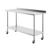 24 x 60 x 40 Inch Stainless Steel Work Table, Commercial Food Prep Worktable with Casters, Heavy Duty Prep V952-CFBXGGZTLCDJBPWUXV0