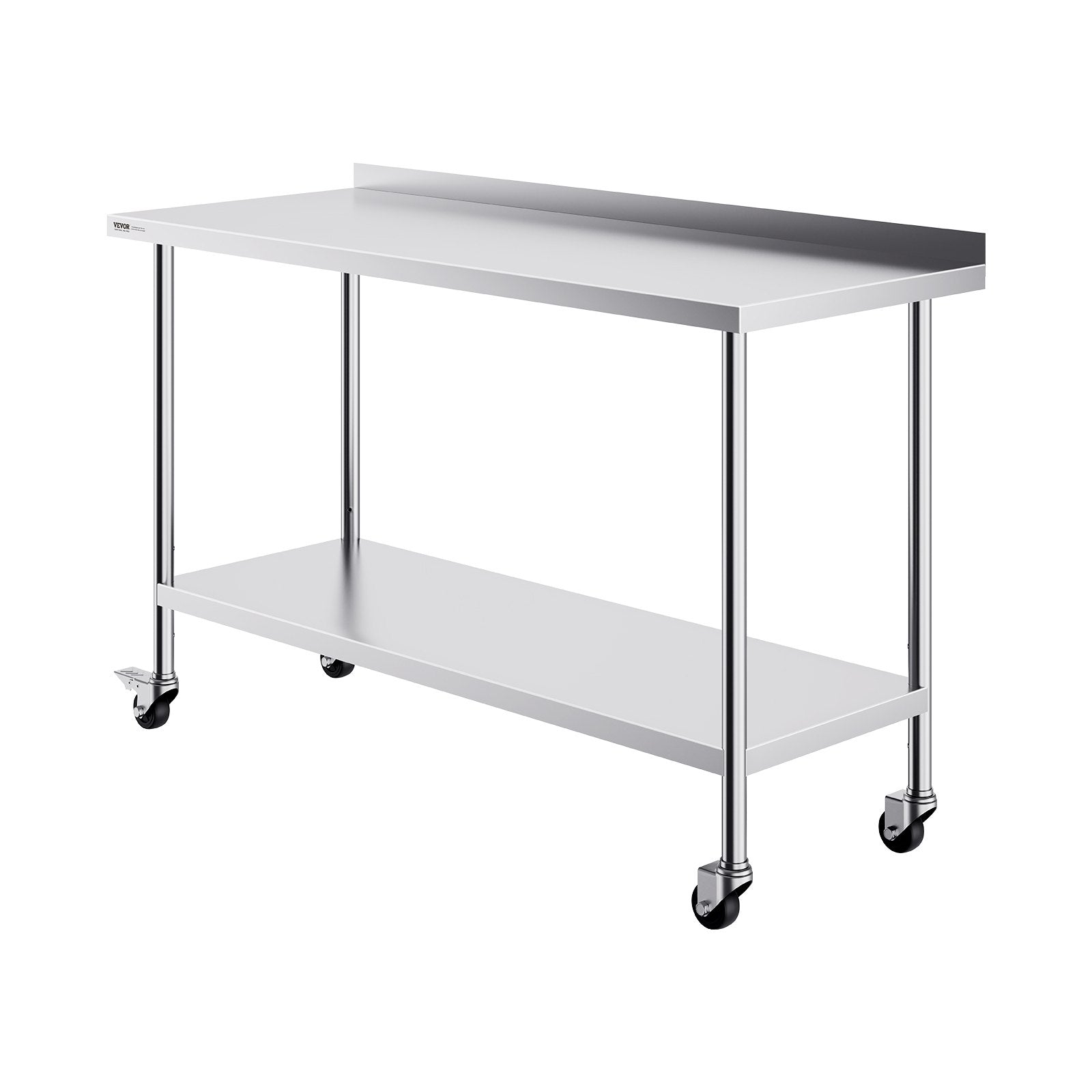 24 x 60 x 40 Inch Stainless Steel Work Table, Commercial Food Prep Worktable with Casters, Heavy Duty Prep V952-CFBXGGZTLCDJBPWUXV0