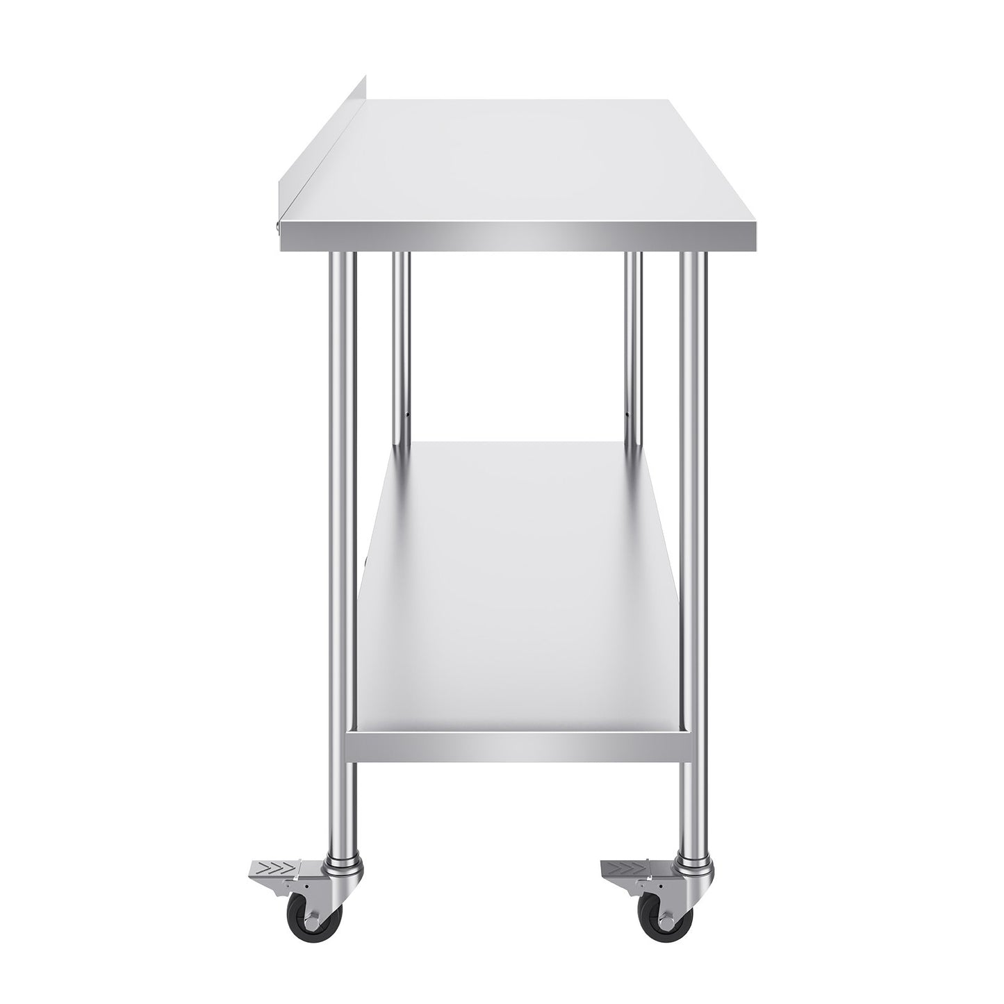 24 x 60 x 40 Inch Stainless Steel Work Table, Commercial Food Prep Worktable with Casters, Heavy Duty Prep V952-CFBXGGZTLCDJBPWUXV0