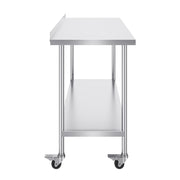 24 x 60 x 40 Inch Stainless Steel Work Table, Commercial Food Prep Worktable with Casters, Heavy Duty Prep V952-CFBXGGZTLCDJBPWUXV0