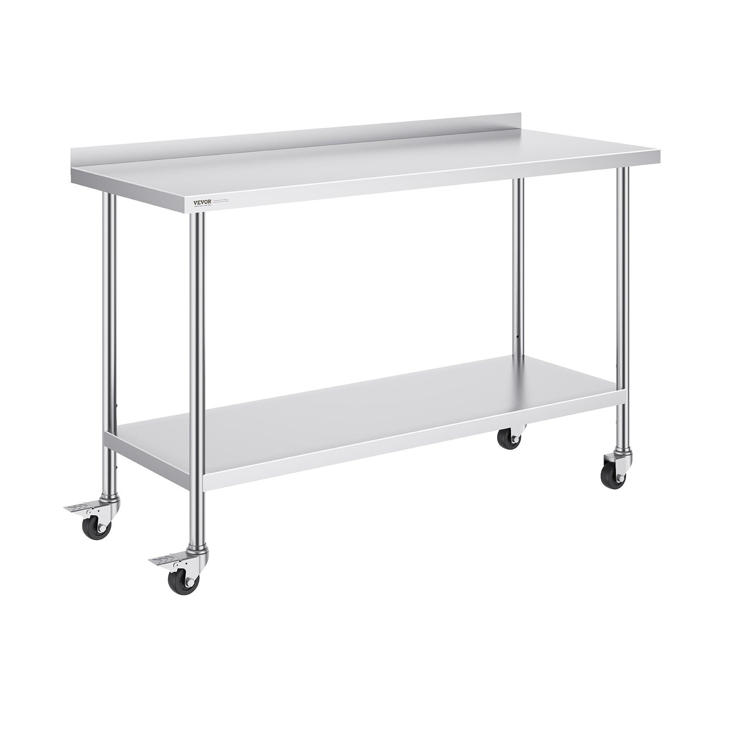 24 x 60 x 40 Inch Stainless Steel Work Table, Commercial Food Prep Worktable with Casters, Heavy Duty Prep V952-CFBXGGZTLCDJBPWUXV0