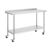 24 x 60 x 40 Inch Stainless Steel Work Table, Commercial Food Prep Worktable with Casters, Heavy Duty Prep V952-CFBXGGZTLCDJBPWUXV0