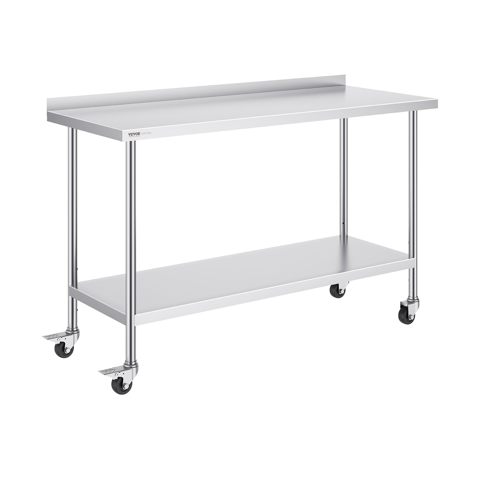 24 x 60 x 40 Inch Stainless Steel Work Table, Commercial Food Prep Worktable with Casters, Heavy Duty Prep V952-CFBXGGZTLCDJBPWUXV0