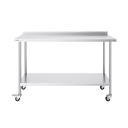 24 x 60 x 40 Inch Stainless Steel Work Table, Commercial Food Prep Worktable with Casters, Heavy Duty Prep V952-CFBXGGZTLCDJBPWUXV0