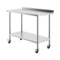 24 x 48 x 40 Inch Stainless Steel Work Table, Commercial Food Prep Worktable with Casters, Heavy Duty Prep V952-CFBXGGZTLCDJOVC8PV0