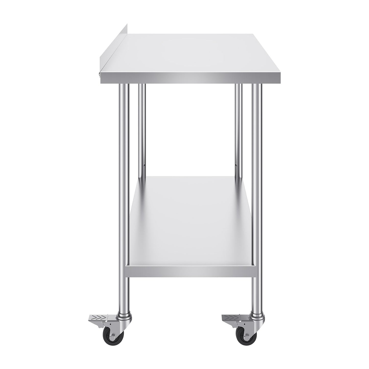 24 x 48 x 40 Inch Stainless Steel Work Table, Commercial Food Prep Worktable with Casters, Heavy Duty Prep V952-CFBXGGZTLCDJOVC8PV0