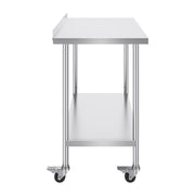 24 x 48 x 40 Inch Stainless Steel Work Table, Commercial Food Prep Worktable with Casters, Heavy Duty Prep V952-CFBXGGZTLCDJOVC8PV0