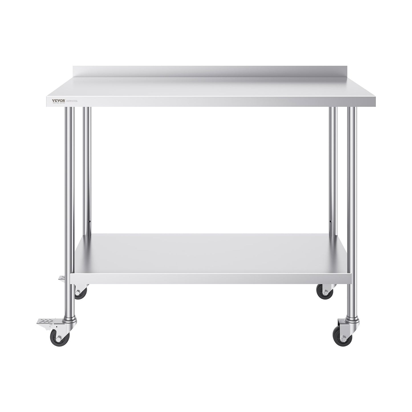 24 x 48 x 40 Inch Stainless Steel Work Table, Commercial Food Prep Worktable with Casters, Heavy Duty Prep V952-CFBXGGZTLCDJOVC8PV0