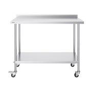 24 x 48 x 40 Inch Stainless Steel Work Table, Commercial Food Prep Worktable with Casters, Heavy Duty Prep V952-CFBXGGZTLCDJOVC8PV0