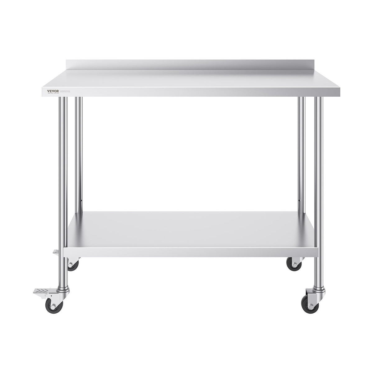 24 x 48 x 40 Inch Stainless Steel Work Table, Commercial Food Prep Worktable with Casters, Heavy Duty Prep V952-CFBXGGZTLCDJOVC8PV0