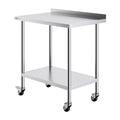 24 x 36 x 40 Inch Stainless Steel Work Table, Commercial Food Prep Worktable with Casters, Heavy Duty Prep V952-CFBXGGZTLCDJUI1NFV0