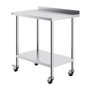 24 x 36 x 40 Inch Stainless Steel Work Table, Commercial Food Prep Worktable with Casters, Heavy Duty Prep V952-CFBXGGZTLCDJUI1NFV0