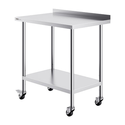 24 x 36 x 40 Inch Stainless Steel Work Table, Commercial Food Prep Worktable with Casters, Heavy Duty Prep V952-CFBXGGZTLCDJUI1NFV0