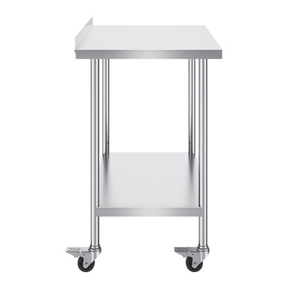 24 x 36 x 40 Inch Stainless Steel Work Table, Commercial Food Prep Worktable with Casters, Heavy Duty Prep V952-CFBXGGZTLCDJUI1NFV0