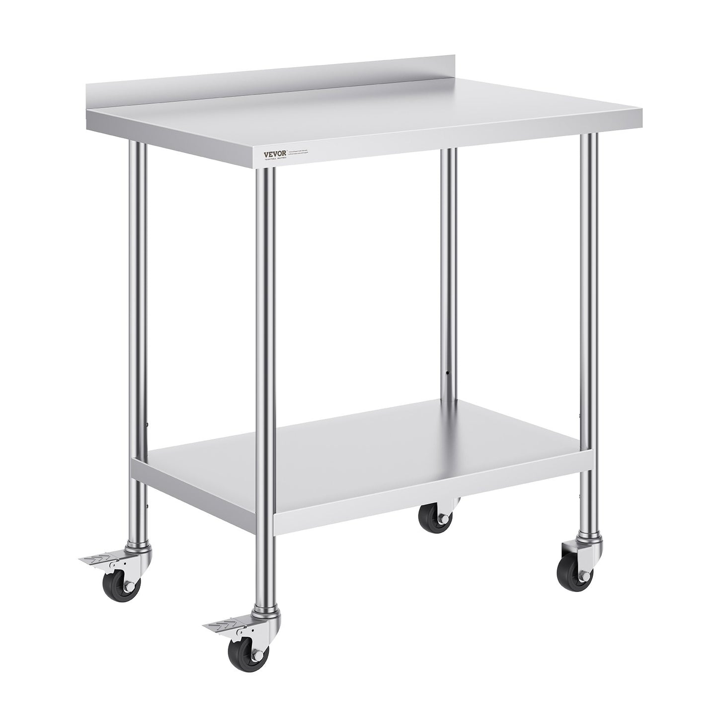 24 x 36 x 40 Inch Stainless Steel Work Table, Commercial Food Prep Worktable with Casters, Heavy Duty Prep V952-CFBXGGZTLCDJUI1NFV0