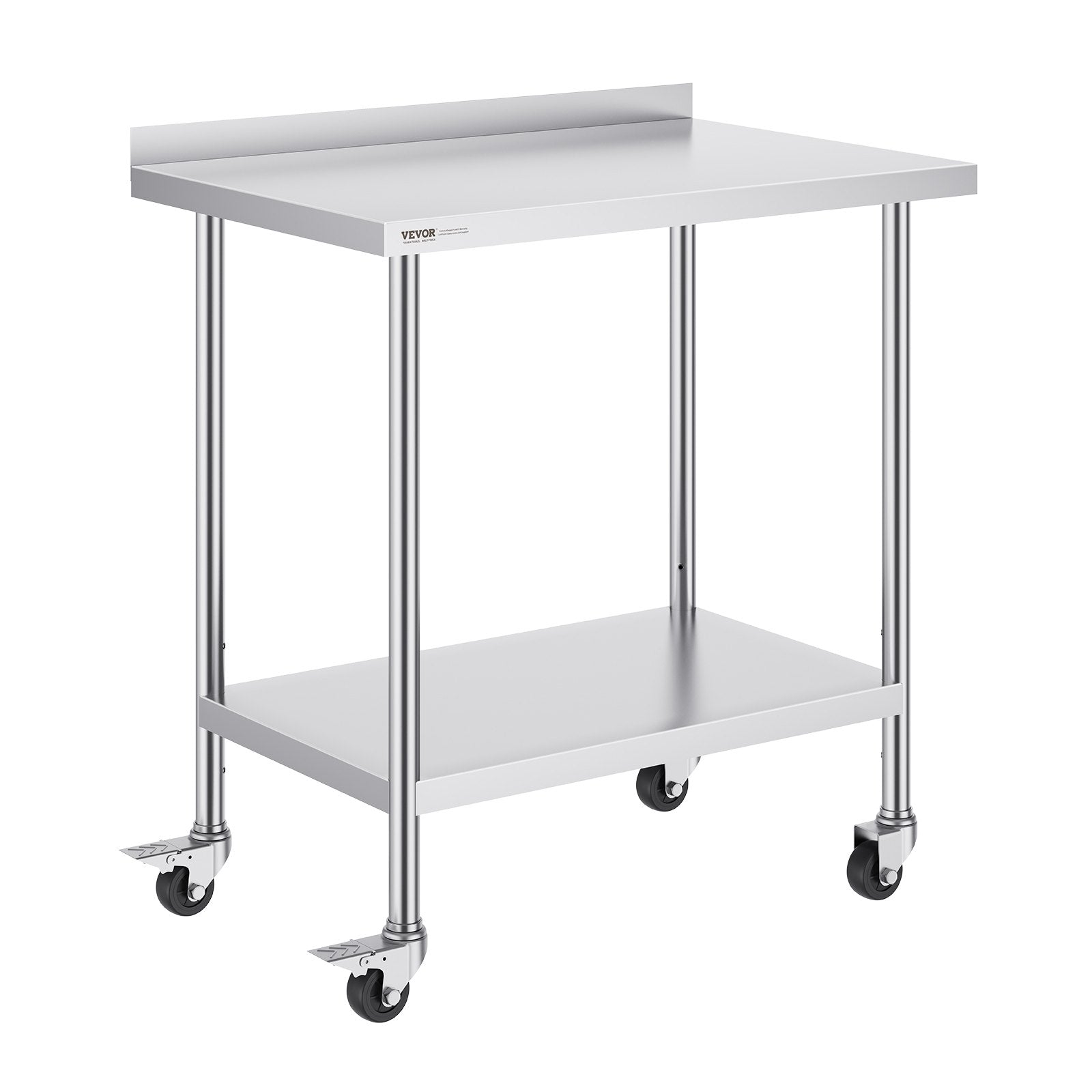 24 x 36 x 40 Inch Stainless Steel Work Table, Commercial Food Prep Worktable with Casters, Heavy Duty Prep V952-CFBXGGZTLCDJUI1NFV0