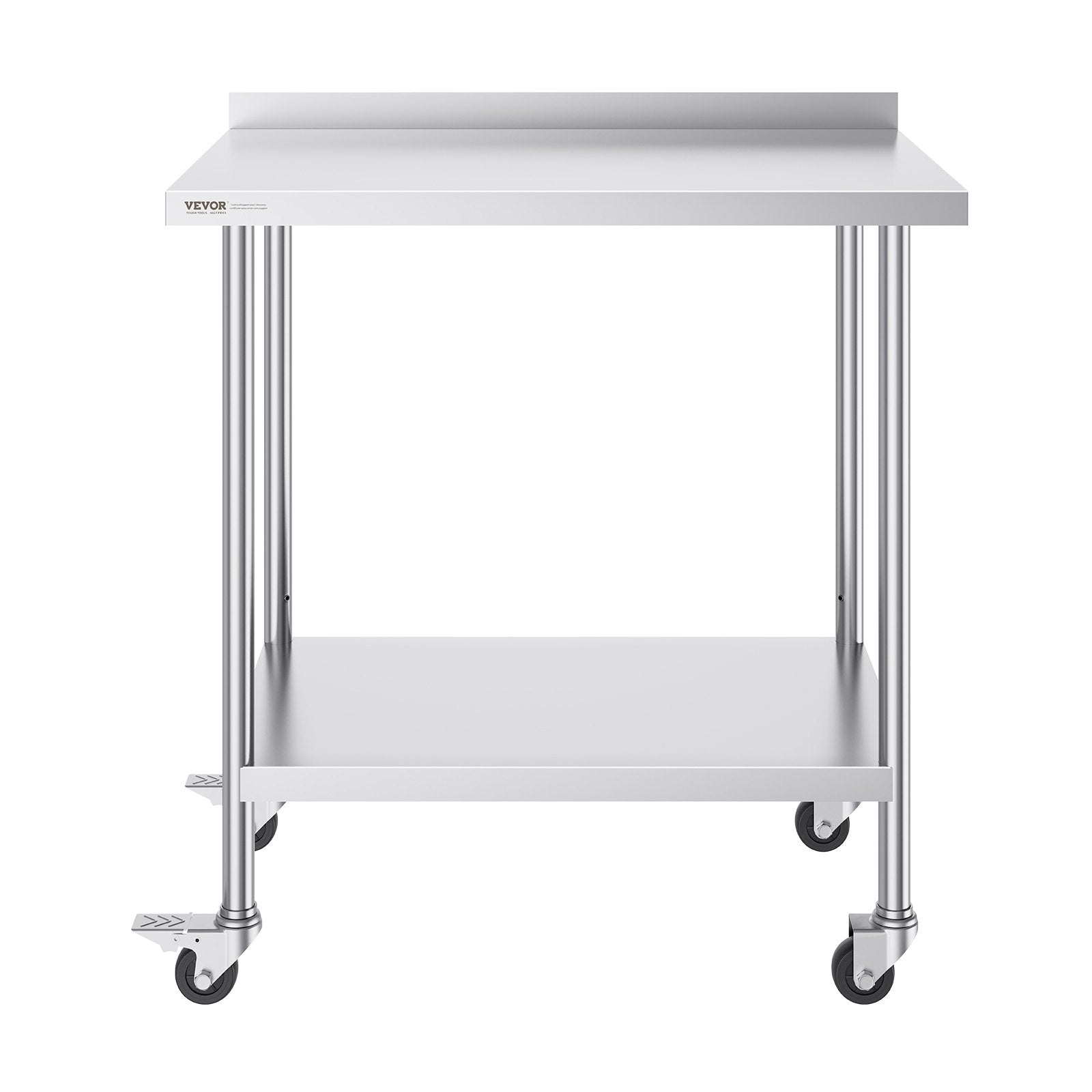 24 x 36 x 40 Inch Stainless Steel Work Table, Commercial Food Prep Worktable with Casters, Heavy Duty Prep V952-CFBXGGZTLCDJUI1NFV0