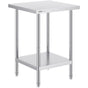 Stainless Steel Prep Table, 24 x 24 x 34 Inch, Heavy Duty Metal Worktable with 3 Adjustable Height Levels, V952-CFBXGGZTLCWJ45FJ5V0