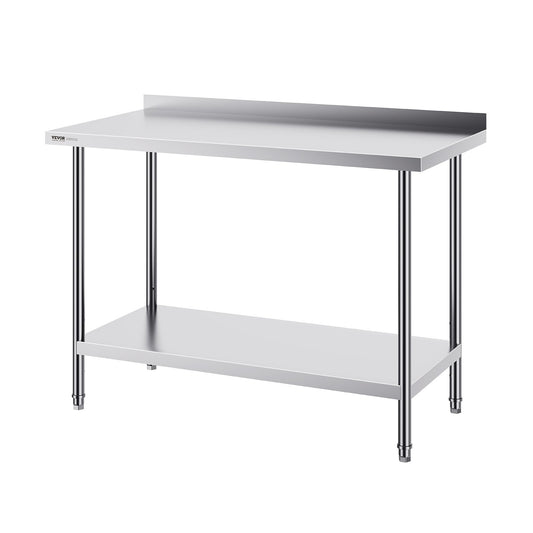 24 x 48 x 36 Inch Stainless Steel Work Table, Commercial Food Prep Worktable Heavy Duty Prep Worktable, Metal V952-CFBXGGZTLCWJ4SWV4V0
