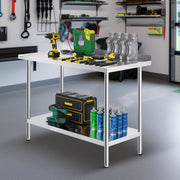 24 x 48 x 36 Inch Stainless Steel Work Table, Commercial Food Prep Worktable Heavy Duty Prep Worktable, Metal V952-CFBXGGZTLCWJ4SWV4V0