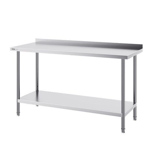 24 x 60 x 36 Inch Stainless Steel Work Table, Commercial Food Prep Worktable Heavy Duty Prep Worktable, Metal V952-CFBXGGZTLCWJ81648V0