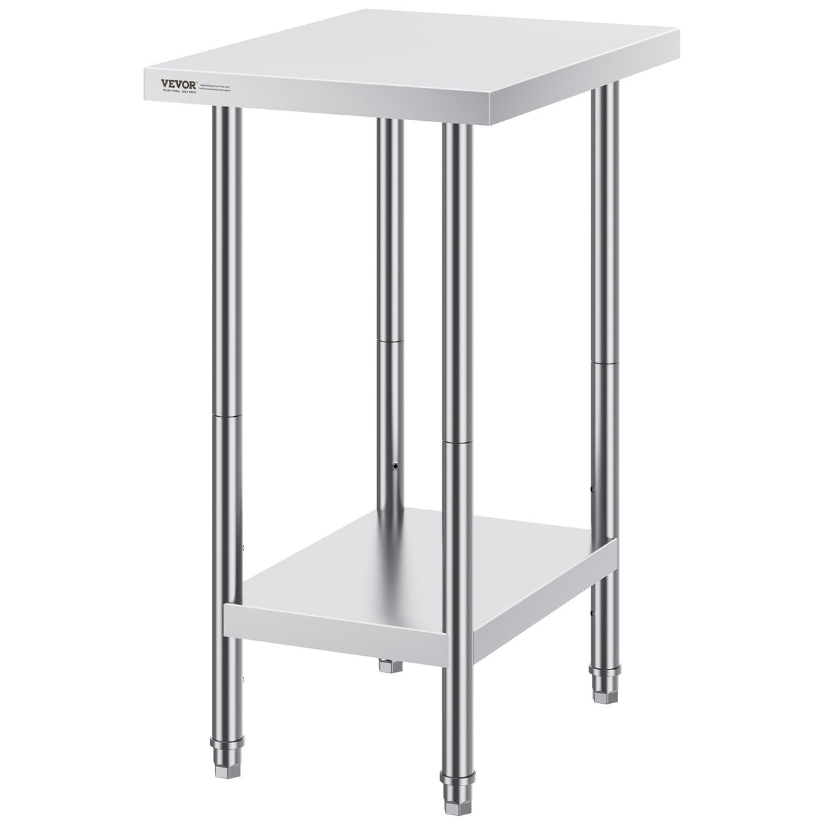 Stainless Steel Prep Table, 24 x 18 x 34 Inch, Heavy Duty Metal Worktable with 3 Adjustable Height Levels, V952-CFBXGGZTLCWJ8T6BLV0