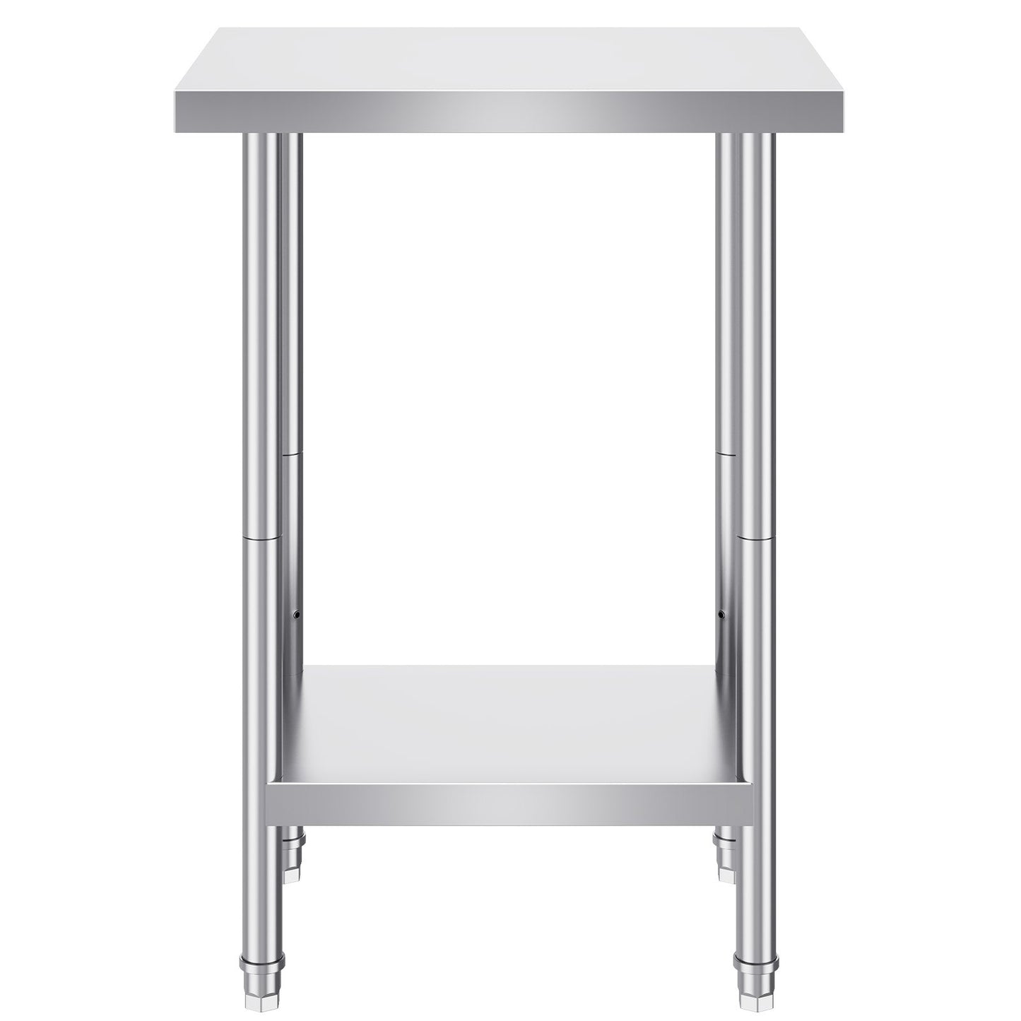 Stainless Steel Prep Table, 24 x 18 x 34 Inch, Heavy Duty Metal Worktable with 3 Adjustable Height Levels, V952-CFBXGGZTLCWJ8T6BLV0