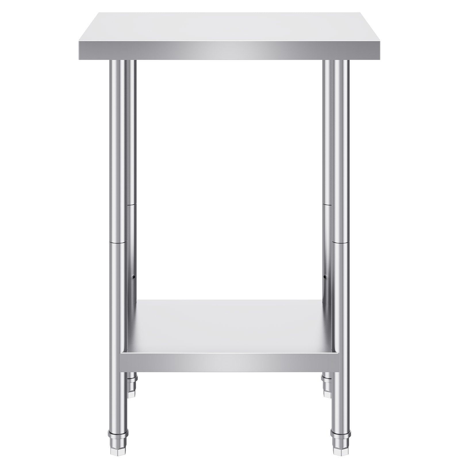 Stainless Steel Prep Table, 24 x 18 x 34 Inch, Heavy Duty Metal Worktable with 3 Adjustable Height Levels, V952-CFBXGGZTLCWJ8T6BLV0