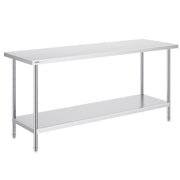 Stainless Steel Prep Table, 24 x 72 x 34 Inch, Heavy Duty Metal Worktable with 3 Adjustable Height Levels, V952-CFBXGGZTLCWJFVL3YV0