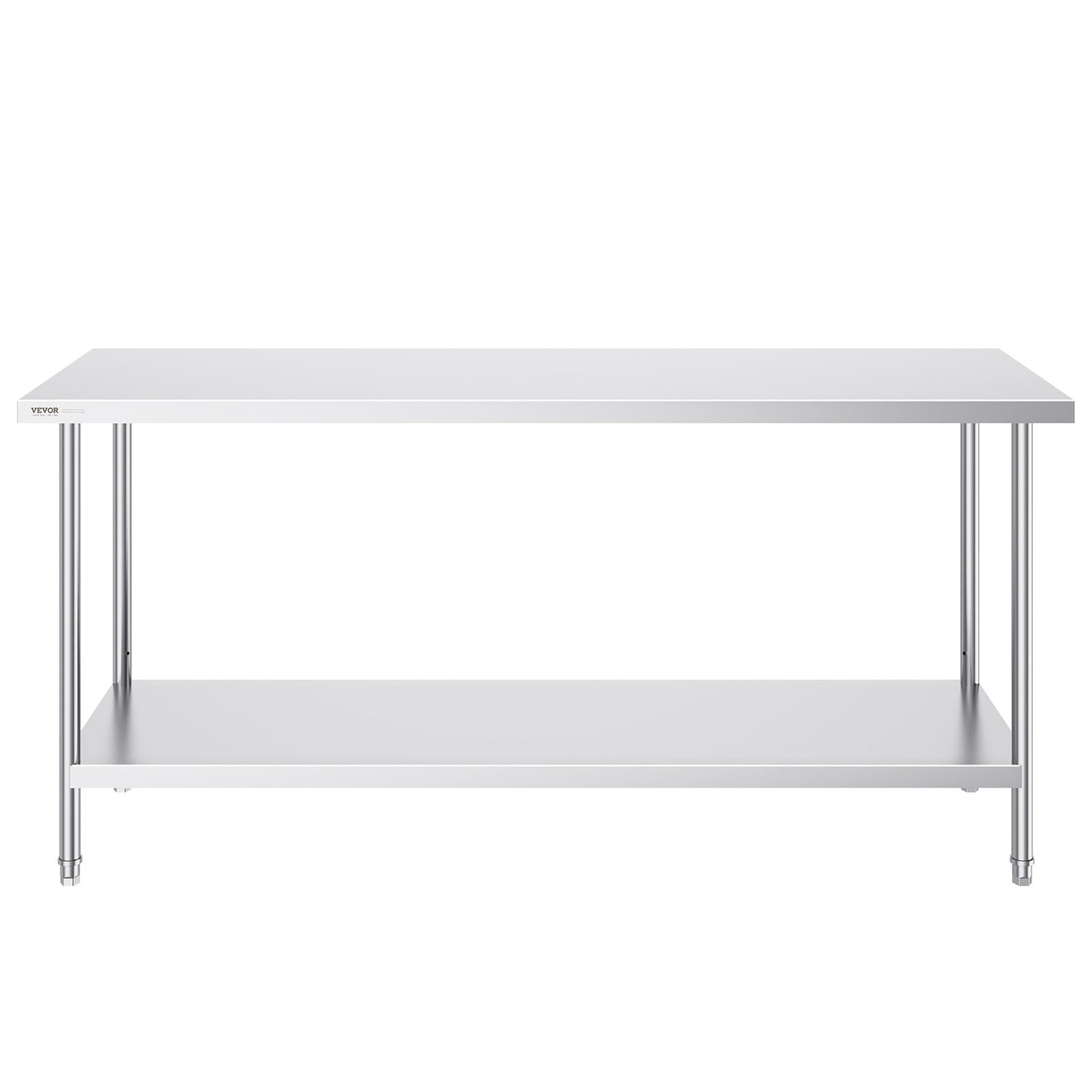 Stainless Steel Prep Table, 24 x 72 x 34 Inch, Heavy Duty Metal Worktable with 3 Adjustable Height Levels, V952-CFBXGGZTLCWJFVL3YV0