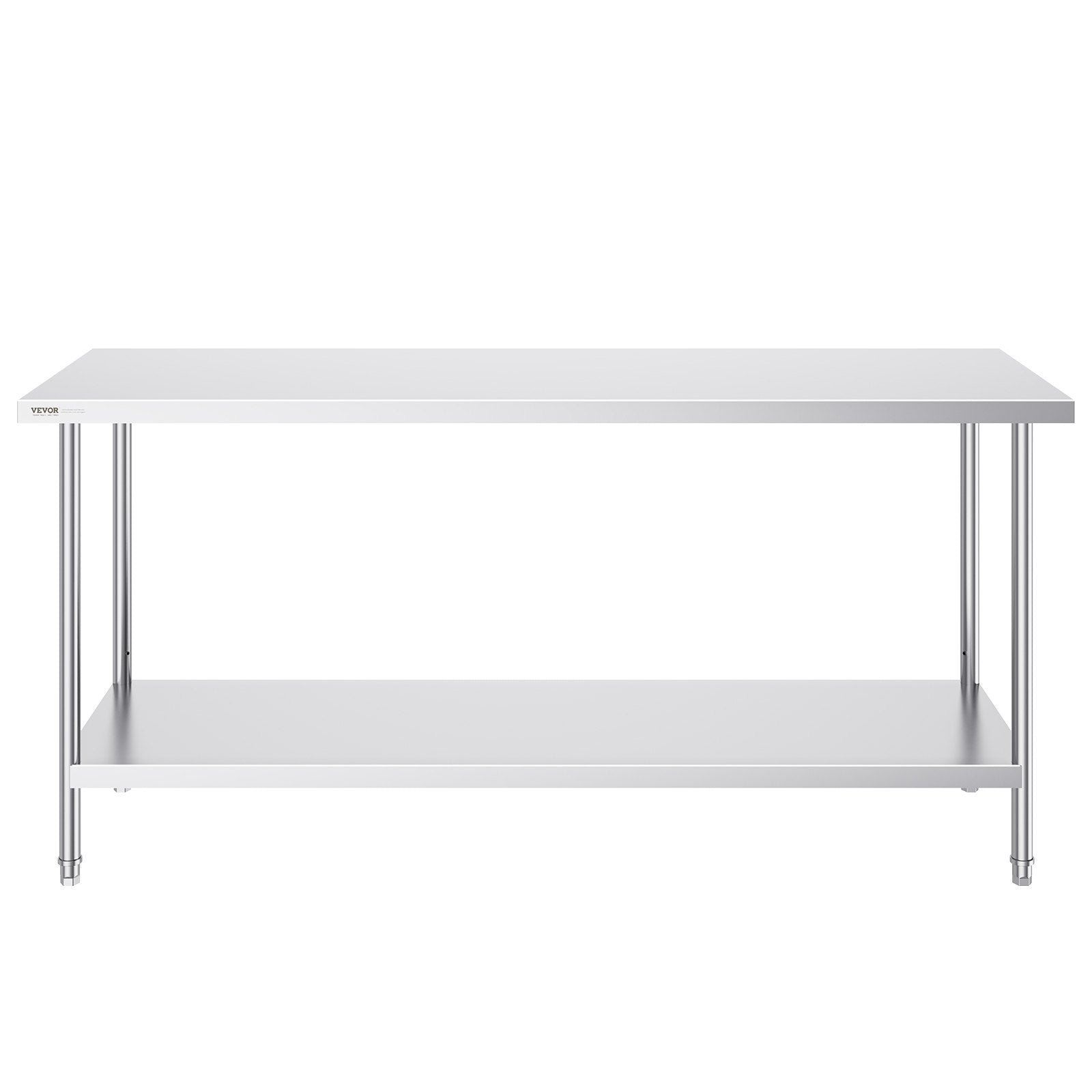 Stainless Steel Prep Table, 24 x 72 x 34 Inch, Heavy Duty Metal Worktable with 3 Adjustable Height Levels, V952-CFBXGGZTLCWJFVL3YV0
