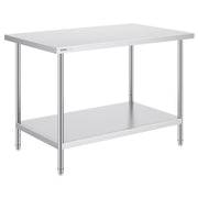 Stainless Steel Prep Table, 30 x 48 x 34 Inch, Heavy Duty Metal Worktable with 3 Adjustable Height Levels, V952-CFBXGGZTLCWJMJYVIV0
