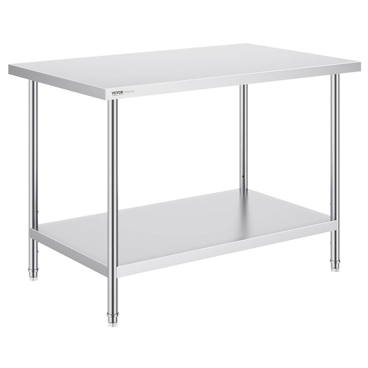 Stainless Steel Prep Table, 30 x 48 x 34 Inch, Heavy Duty Metal Worktable with 3 Adjustable Height Levels, V952-CFBXGGZTLCWJMJYVIV0